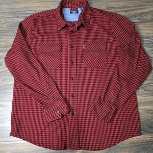Chaps Shirt Mens Size Large Flannel The Lakeland Knit Shirt Long Sleeve Shirt